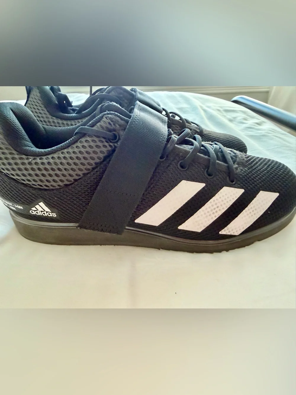 Adidas Powerlift 5 Core Black White Athletic Training Shoes Men US 7